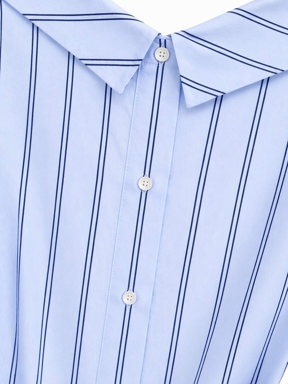 Banana Republic Blue Stripe Belted Tunic Top L NWT | Tailored Workwear Chic - Picture 6 of 16